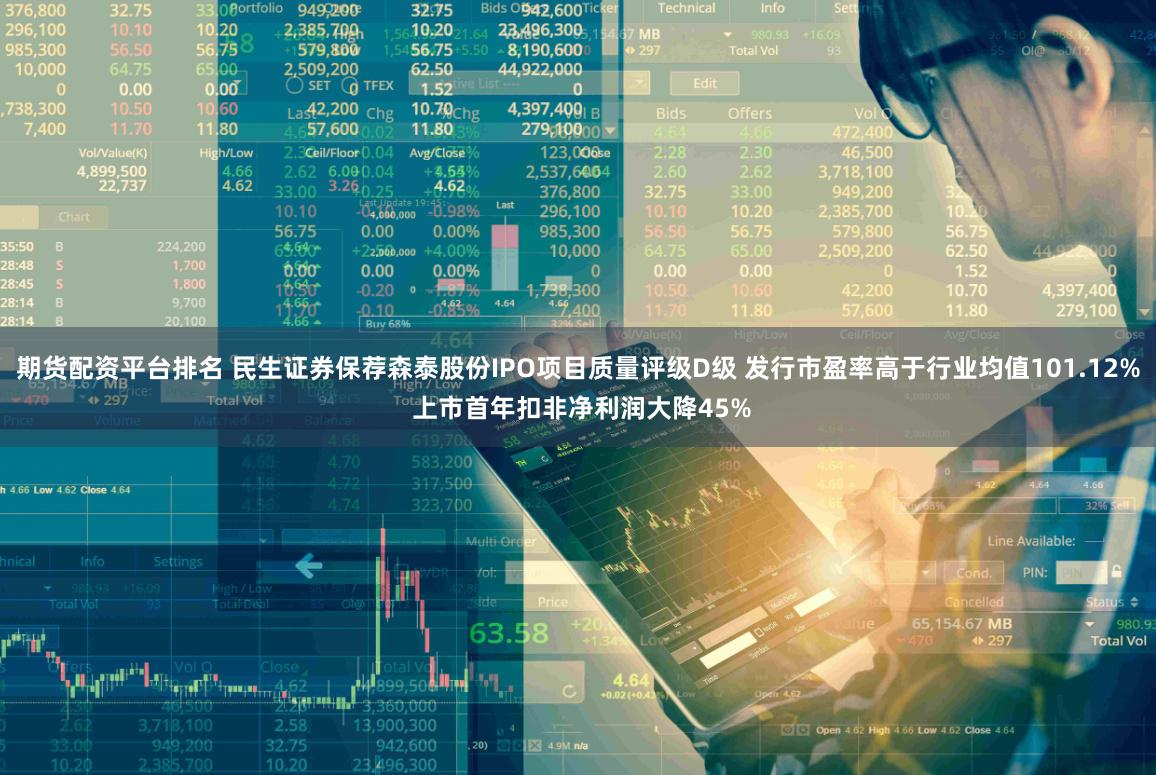 期货配资平台排名 民生证券保荐森泰股份IPO项目质量评级D级 发行市盈率高于行业均值101.12% 上市首年扣非净利润大降45%