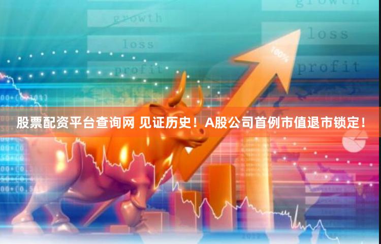 股票配资平台查询网 见证历史！A股公司首例市值退市锁定！