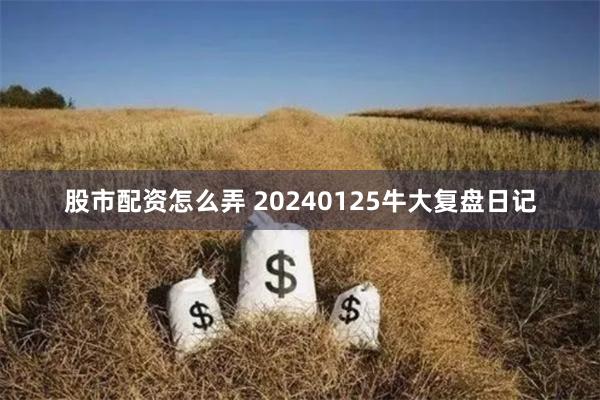 股市配资怎么弄 20240125牛大复盘日记