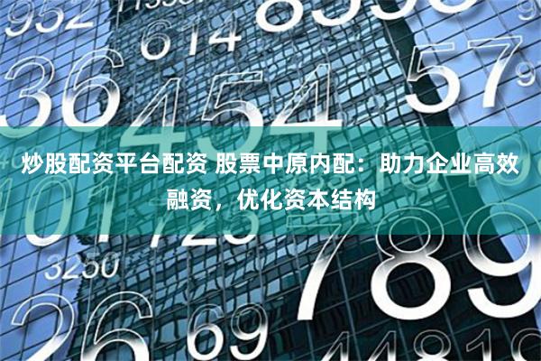 炒股配资平台配资 股票中原内配：助力企业高效融资，优化资本结构